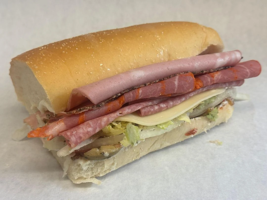 Pastore’s Italian Cold Cut sub with deli meats, provolone, lettuce and tomato